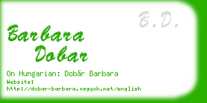 barbara dobar business card